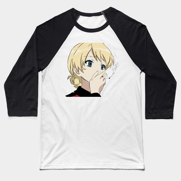 Darjeeling Smoking Baseball T-Shirt by KokoroPopShop